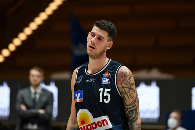 Bogdan Radosavljevic HAKRO Merlins Crailsheim is disappointed with the defeat, GER, HAKRO Merlins Crailsheim vs s Oliver Wuerzburg, 03 03 2021, 20 Spieltag easycredit Basketball Bundesliga, Spielzeit 2020 2021 GER, HAKRO Merlins Crailsheim vs s Oliver Wuerzburg, 03 03 2021, 20 Spieltag easycredit Basketball Bundesliga, Spielzeit 2020 2021 Crailsheim Copyright: xEibnerxPressefoto MichaelxMemmlerx EP_MMR