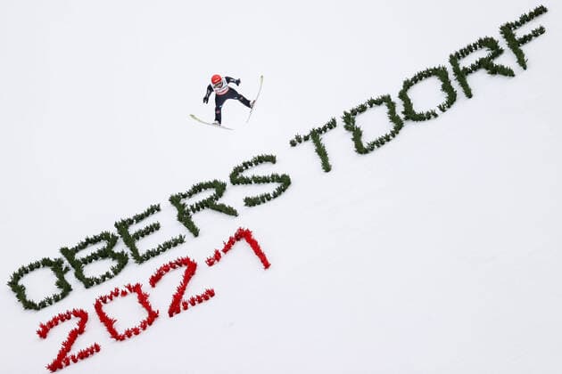 Bilder des Jahres 2021, Sport 03 März Sport Themen der Woche KW09 Sport Bilder des Tages NORDIC SKIING - FIS Nordic World Ski Championships Oberstdorf 2021 OBERSTDORF,GERMANY,04.MAR.21 - NORDIC SKIING Ski jumping, Skispringen, Ski, nordisch - FIS Nordic World Ski Championships, large hill, men, qualification. Image shows Markus Eisenbichler (GER). GEPAxpictures xChristianxWalgram