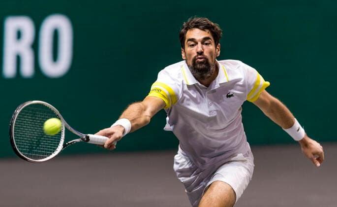 Rotterdam, The Netherlands, 4 march 2021, ABNAMRO World Tennis Tournament, Ahoy, Second round match: Jeremy Chardy (FRA).Photo: .tennisimages.com  Copyright: xHenkxKosterx