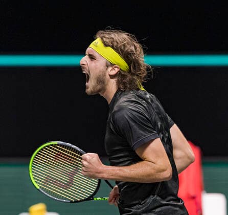 Rotterdam, The Netherlands, 4 march 2021, ABNAMRO World Tennis Tournament, Ahoy, First round singles: Stefanos Tsitsipas (GRE). Photo:  Copyright: xHenkxKosterx