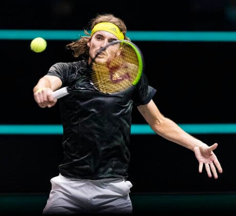 Rotterdam, The Netherlands, 4 march 2021, ABNAMRO World Tennis Tournament, Ahoy, First round match: Stefanos Tsitsipas (GRE). Photo:  Copyright: xHenkxKosterx