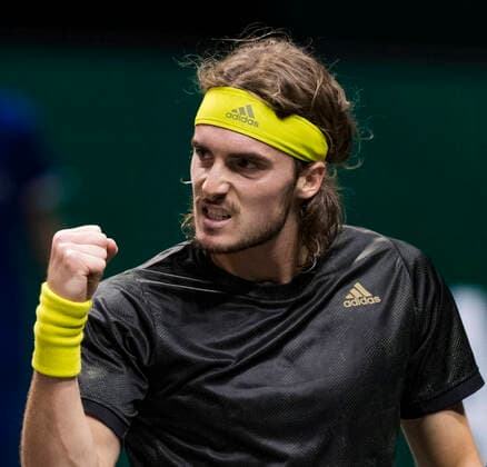 Rotterdam, The Netherlands, 4 march 2021, ABNAMRO World Tennis Tournament, Ahoy, First round singles: Stefanos Tsitsipas (GRE). Photo:  Copyright: xHenkxKosterx