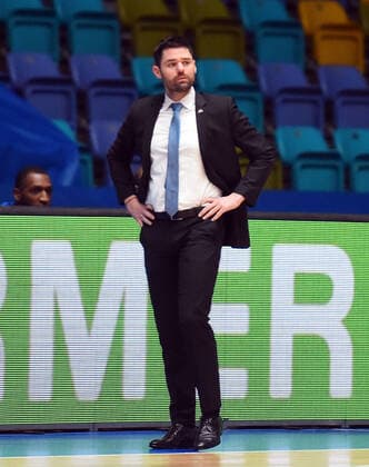 04 03 2021, xhbx, Basketball BBL Bundesliga, Frankfurt Skyliners Rasta Vechta emspor, v l Trainer Sebastian Gleim Head Coach, Fraport Skyliners Frankfurt DFL DFB REGULATIONS PROHIBIT ANY USE OF PHOTOGRAPHS as IMAGE SEQUENCES and or QUASI VIDEO Frankfurt am Main