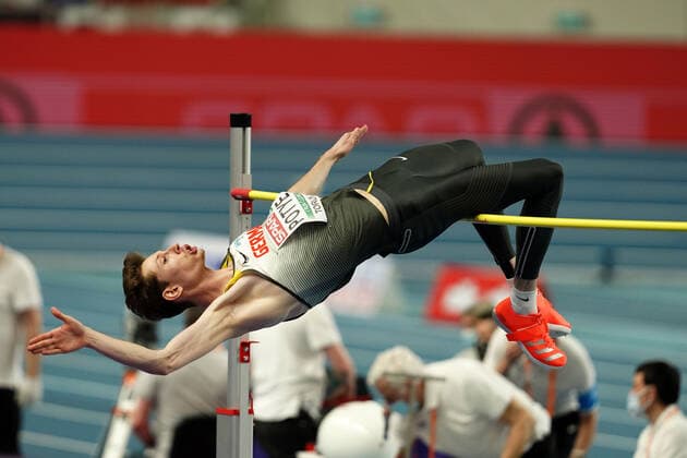 Torun Poland, Athletics, athletics, European athletics indoor championships 2021, athletics european indoor championships 2021, European indoor championships 2021, 05 03 07 03 2021, high jump men qualification ,jtobias potje germany