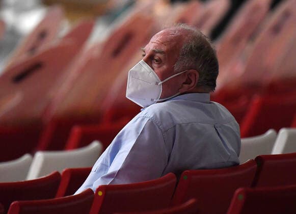 Basketball, Euroleague, Bayern Munich - Panathinaikos Athens, Uli Hoeneß in the stands