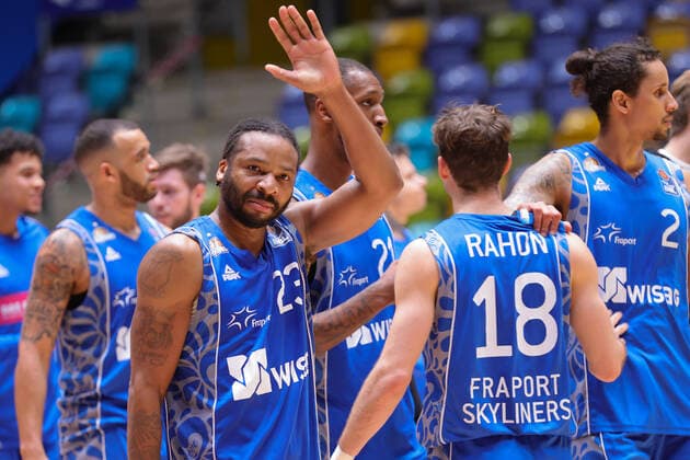 Fraport Skyliners RASTA Vechta, easyCredit BBL Quantez Robertson Fraport Skyliners, 23 easyCredit BBL basketball match between Fraport Skyliners and RASTA Vechta on 4 March 2021 at Fraport Arena in Frankfurt am Main , Frankfurt am Main Hesse Germany Fraport Arena