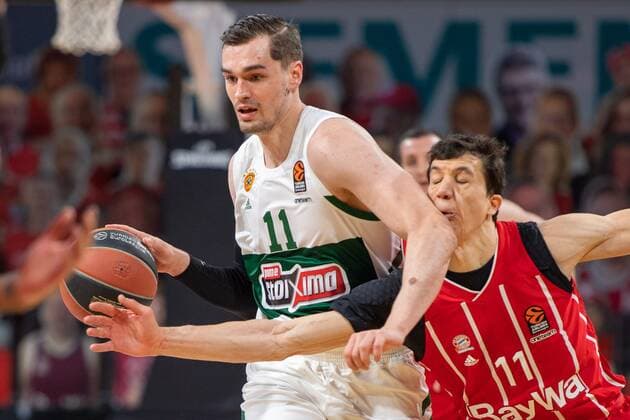 M Hezonja 11 Panathinaikos Athens , Vladimir Lucic 11 FC Bayern , FC Bayern Basketball vs Panathinaikos Athens, EuroLeague, 04 03 2021 Muenchen Bayern Germany Copyright: xkolbert-press UlrichxGamelx