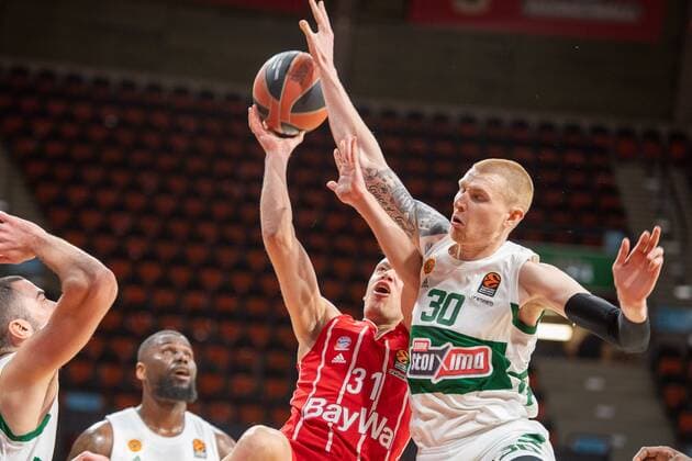 Zan Mark Sisko 31 FC Bayern , Aaron White 30 Panathinaikos Athens , FC Bayern Basketball vs Panathinaikos Athens, EuroLeague, 04 03 2021 Muenchen Bayern Germany Copyright: xkolbert-press UlrichxGamelx