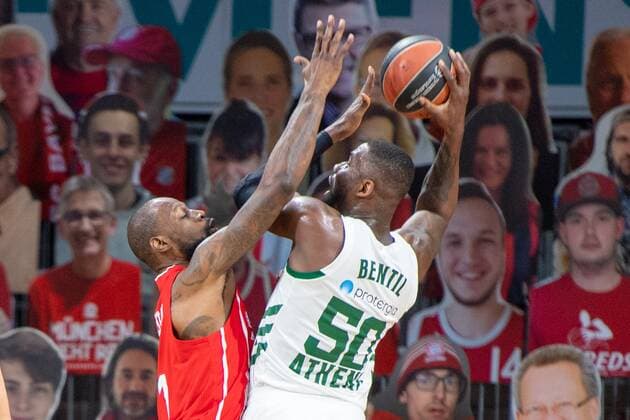 James Gist 21 FC Bayern , Ben Bentil 50 Panathinaikos Athens , FC Bayern Basketball vs Panathinaikos Athens, EuroLeague, 04 03 2021 Muenchen Bayern Germany Copyright: xkolbert-press UlrichxGamelx