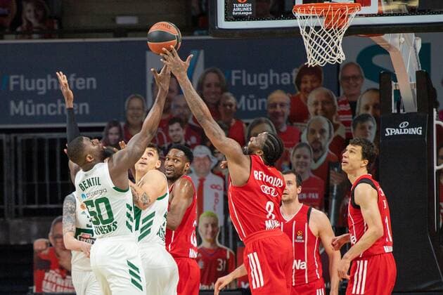 Aaron White 30 Panathinaikos Athens , Jalen Reynolds 8 FC Bayern , FC Bayern Basketball vs Panathinaikos Athens, EuroLeague, 04 03 2021 Muenchen Bayern Germany Copyright: xkolbert-press UlrichxGamelx
