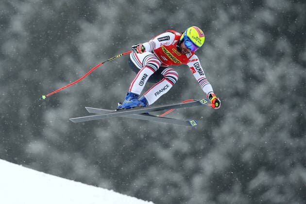 Bilder des Jahres 2021, Sport 03 März Sport Themen der Woche KW09 Sport Bilder des Tages ALPINE SKIING - FIS WC Saalbach SAALBACH,AUSTRIA,05.MAR.21 - ALPINE SKIING - FIS World Cup, downhill, men. Image shows Matthieu Bailet (FRA). GEPAxpictures xDanielxGoetzhaber