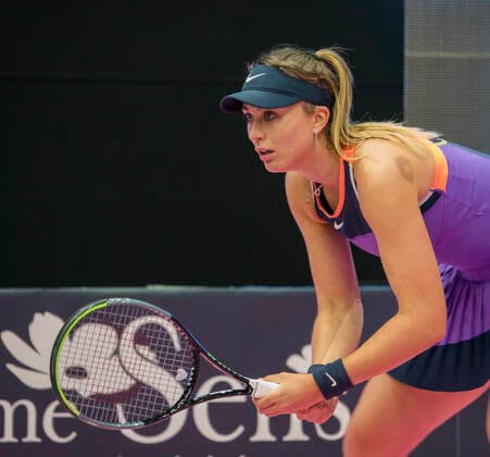 BADOSA Paula (ESP) vs MLADENOVIC Kristina (FRA) TENNIS : Open 6eme Sens - Palais des sports Lyon - 05 03 2021 SandrineTHESILLAT Panoramic 