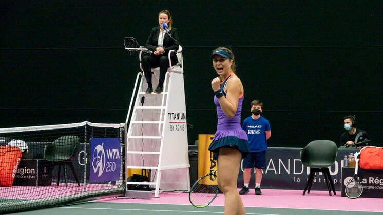 BADOSA Paula (ESP) vs MLADENOVIC Kristina (FRA) TENNIS : Open 6eme Sens - Palais des sports Lyon - 05 03 2021 SandrineTHESILLAT Panoramic 