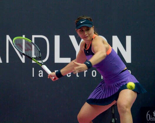 BADOSA Paula (ESP) vs MLADENOVIC Kristina (FRA) TENNIS : Open 6eme Sens - Palais des sports Lyon - 05 03 2021 SandrineTHESILLAT Panoramic 