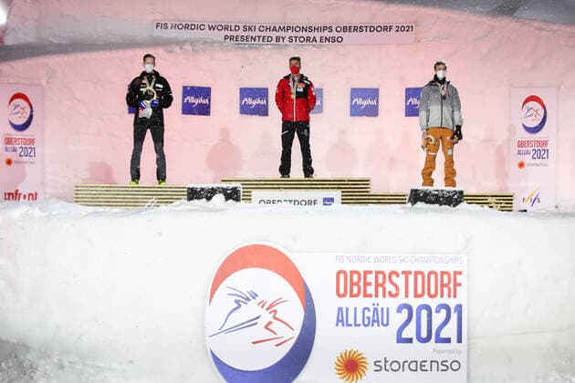 Nordic World Ski Championships in Oberstdorf, ski jumping, mens large hill, award ceremony