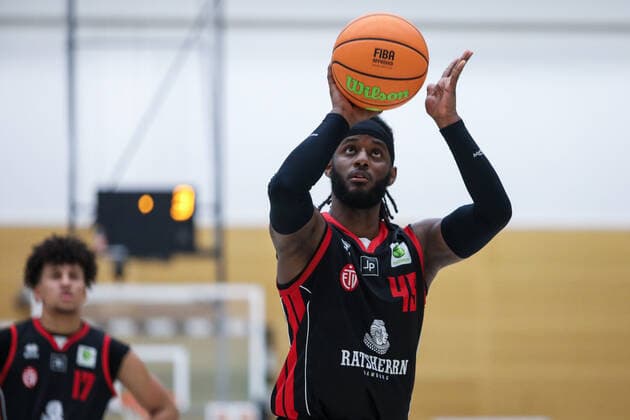 2 Basketball Bundesliga ProB ART Giants Duesseldorf vs ETV Hamburg, 05 03 2021 Abdulai Abaker 45 ETV Hamburg 2 Basketball Bundesliga ProB ART Giants Duesseldorf vs ETV Hamburg on 05 03 2021, Duesseldorf Copyright: xBEAUTIFULxSPORTS KennyxBeelex