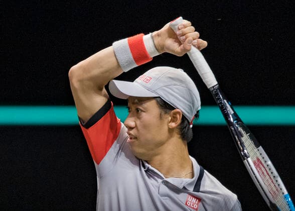 Rotterdam, The Netherlands, 5 march 2021, ABNAMRO World Tennis Tournament, Ahoy, Quarter final: Kei Nishikori (JPN). Photo: .tennisimages.com henkkoster  Copyright: xHenkxKosterx