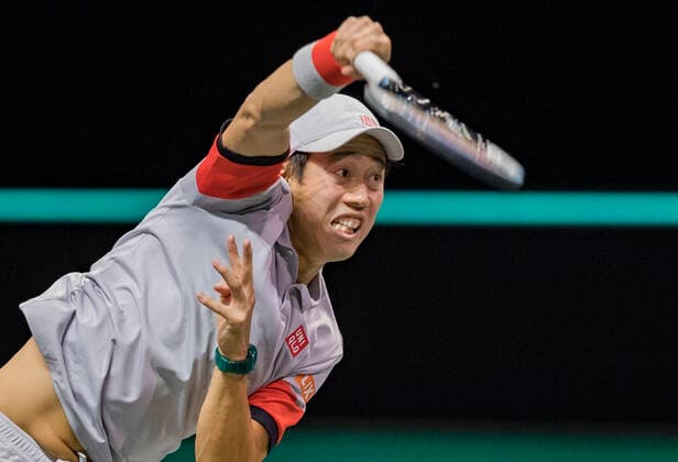Rotterdam, The Netherlands, 5 march 2021, ABNAMRO World Tennis Tournament, Ahoy, Quarter final: Kei Nishikori (JPN). Photo: .tennisimages.com henkkoster  Copyright: xHenkxKosterx
