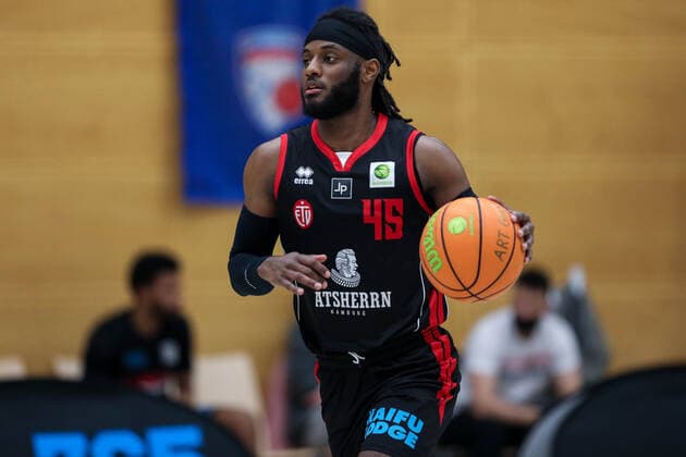 2 Basketball Bundesliga ProB ART Giants Duesseldorf vs ETV Hamburg, 05 03 2021 Abdulai Abaker 45 ETV Hamburg 2 Basketball Bundesliga ProB ART Giants Duesseldorf vs ETV Hamburg on 05 03 2021, Duesseldorf Copyright: xBEAUTIFULxSPORTS KennyxBeelex