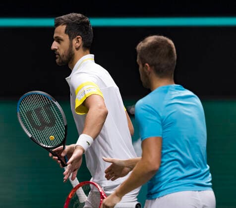 Rotterdam, The Netherlands, 6 march 2021, ABNAMRO World Tennis Tournament, Ahoy, Semi final doubles: Nikola Mektic (CRO) Mate Pavic (CRO). Photo: .tennisimages.com henkkoster  Copyright: xHenkxKosterx