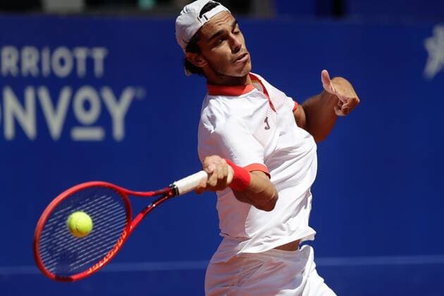 Argentine Francisco Cerundolo in action against Spanish Albert Ramos Vinolas, during an ATP250 semifinal tennis match in Buenos Aires, Argentina, 06 March 2021. Tennis ATP250 of Buenos Aires !ACHTUNG: NUR REDAKTIONELLE NUTZUNG!  Copyright: xJuanxIgnacioxRONCORONIx AME005 20210306-637506504684580763