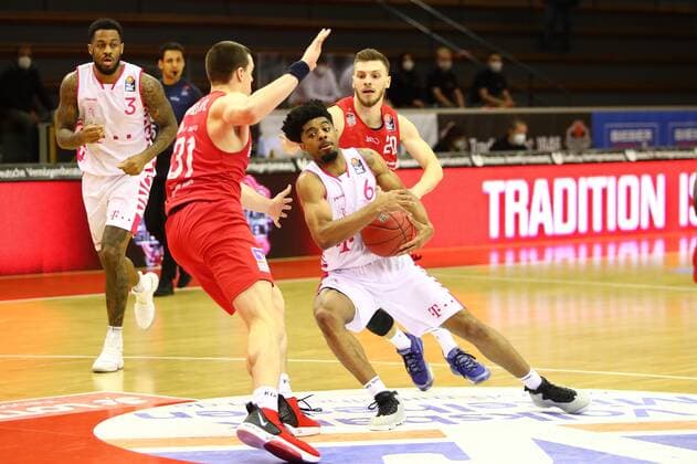 Jalen Hudson Bonn Jobstairs Giessen 46ers vs Telekom Baskets Bonn, Basketball, easyCredit BBL, 06 03 2021 Jobstairs Giessen 46ers vs Telekom Baskets Bonn, Basketball, easyCredit BBL, 06 03 2021 Giessen Copyright: xEibner-Pressefotox EP_RWS