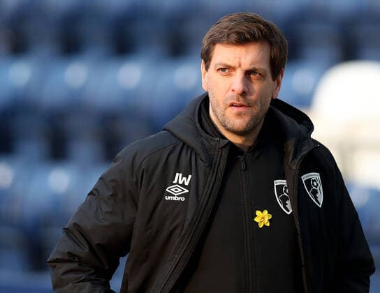 6th March 2021; Deepdale Stadium, Preston, Lancashire, England; English Football League Championship Football, Preston North End versus Bournemouth; Bournemouth manager Jonathan Woodgate walks to the tunnel after the final whistle after a frustrating 1-1 draw  ActionPlus12272489 DavidxBlunsden