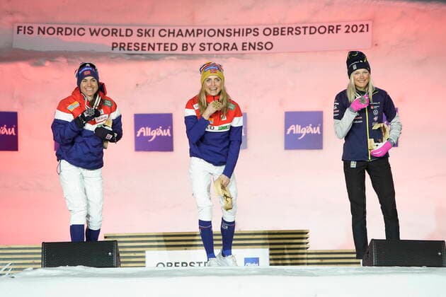 06.03.2021 OBERSTDORF MISTRZOSTWA SWIATA W NARCIARSTWIE KLASYCZNYM, SKOKI NARCIARSKIE HS 137 , KONKURS DRUZYNOWY FIS NORDIC WORLD SKI CHAMPIONSHIPS, Ski jumping, Skispringen, Ski, nordisch MEN S TEAM LARGE HILL n z. THERESE JOHAUG FOT: TOMASZ MARKOWSKI NEWSPIX --- Newspix.pl  20210306TOM338