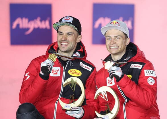 Nordic Combined Men Team Sprint Nordic Combined Team Sprint LH 2x7,5 km Lukas Greiderer and Johannes Lamparter, the new World Champions Oberstdorf Cross Country Stadium