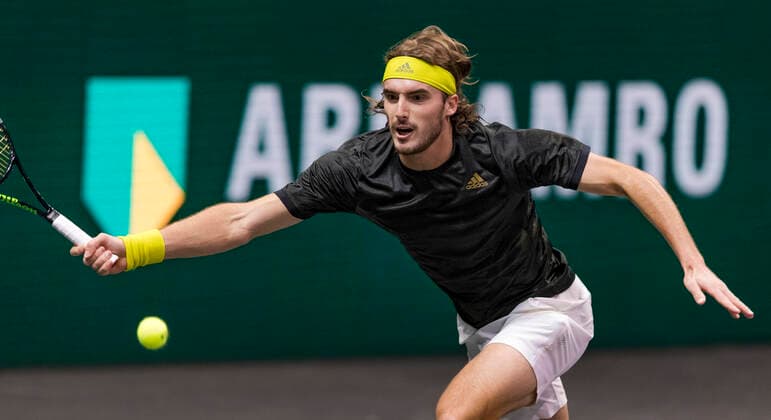 Rotterdam, The Netherlands, 6 march 2021, ABNAMRO World Tennis Tournament, Ahoy, Semi final: Stefanos Tsitsipas (GRE). Photo: .tennisimages.com  Copyright: xHenkxKosterx