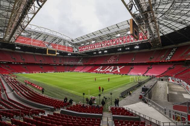 AMSTERDAM , 07-03-2021 , Johan Cruijff Arena , Dutch football , Eredivisie , season 2020 2021. Stadium overview before the match Ajax vs FC Groningen Ajax - Groningen  x11019709x Copyright: