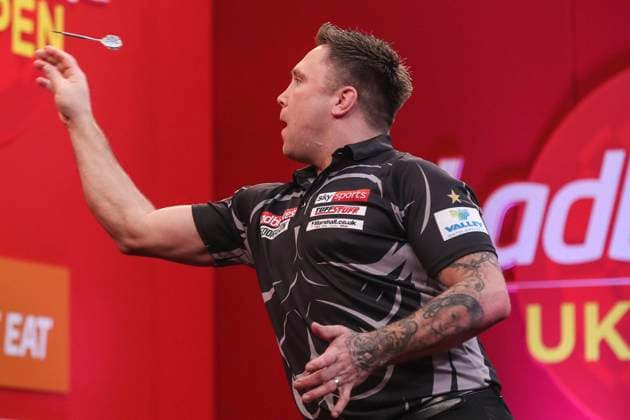UK Open Darts 2021, 07 03 2021. Gerwyn Price during the Ladbrokes UK Open Darts 2021 at stadium:mk, Milton Keynes, England. UK on 7 March 2021. Milton Keynes stadium:mk Buckinghamshire England Editorial use only , Copyright: xShanexHealeyx PSI-12079-0013