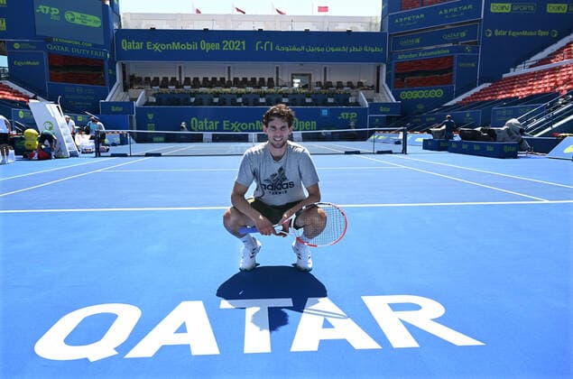 Tennis, ATP Doha, Dominic Thiem photo shoot