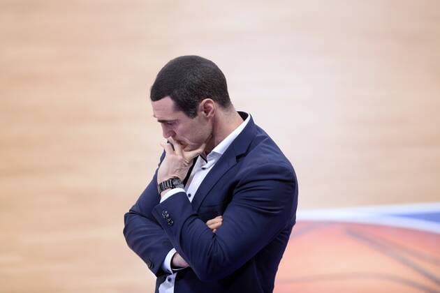 Roel Moors coach, head coach BG Goettingen disappointed, frustrated, emotion , Basketball, Bundesliga, BBL, BG Goettingen Skyliners Frankfurt, 07 03 2021, BG Goettingen Skyliners Frankfurt, Basketball, Bundesliga, GER, BBL, 07 03 2021 Goettingen Copyright: xEibner-Pressefotox-xRolandxSippelx