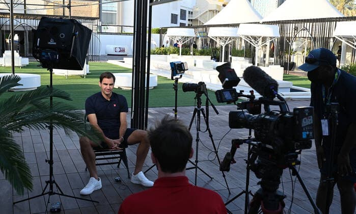 Qatar Exxon Mobil Open 2021 ATP Media Day Roger Federer , Switzerland