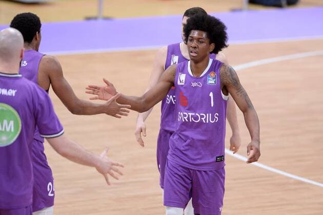 Dieshuan Booker BG Goettingen , Basketball, Bundesliga, BBL, BG Goettingen Skyliners Frankfurt, 07 03 2021, BG Goettingen Skyliners Frankfurt, Basketball, Bundesliga, GER, BBL, 07 03 2021 Goettingen Copyright: xEibner-Pressefotox-xRolandxSippelx
