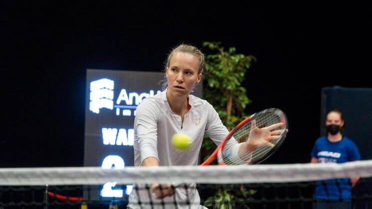 Tennis, WTA-Turnier in Lyon GOLUBIC, Viktorija (SUI) TENNIS : Open 6eme Sens - Palais des sports Lyon - 07 03 2021 SandrineTHESILLAT Panoramic 