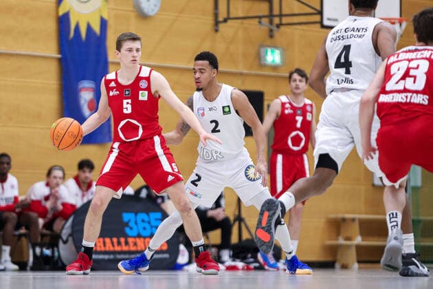 2 Basketball Bundesliga ProB ART Giants Duesseldorf vs RheinStars Koeln, 07 03 2021 Moritz Knobloch 5 RheinStars Koeln , Dennis Mavin 2 ART Giants Duesseldorf 2 Basketball Bundesliga ProB ART Giants Duesseldorf vs RheinStars Koeln on 07 03 2021, Duesseldorf Copyright: xBEAUTIFULxSPORTS KennyxBeelex