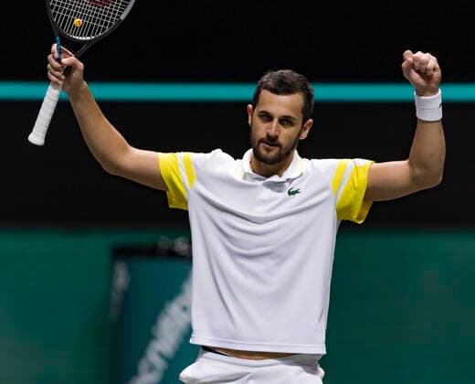 Rotterdam, The Netherlands,7 march 2021, ABNAMRO World Tennis Tournament, Ahoy, Doubles final: Nikola Mektic (CRO) vs. Mate Pavic (CRO) win. Photo: .tennisimages.com henkkoster  Copyright: xHenkxKosterx