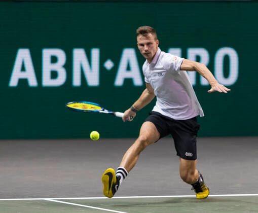 Rotterdam, The Netherlands,7 march 2021, ABNAMRO World Tennis Tournament, Ahoy, Final: Final: Marton Fucsovics (HUN). Photo: .tennisimages.com henkkoster  Copyright: xHenkxKosterx