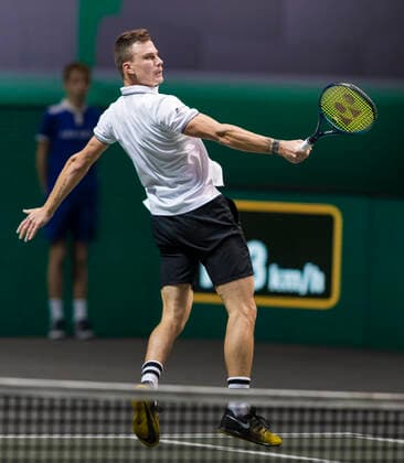 Rotterdam, The Netherlands,7 march 2021, ABNAMRO World Tennis Tournament, Ahoy, Final: Final: Marton Fucsovics (HUN). Photo: .tennisimages.com henkkoster  Copyright: xHenkxKosterx