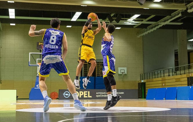 Troy Simons Tigers Tübingen, 23 ¨¨¨Kirchheim Knights vs Tigers Tübingen, 2 Basketball, Bundesliga, Pro A, Barmer 2 Basketball, Matchday 24, Season 2020 2021, 05 03 2021, ¨¨ Kirchheim Knights Tigers Tübingen, Basketball, 2 Bundesliga, Barmer 2 Basketball, Matchday 24, Season 2020 2021, 27 02 2021 Kirchheim. Copyright: xDennisxDuddek xEibnerxPressefotox EP_DDU