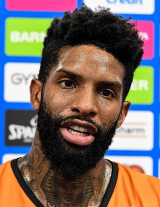 GER, BBL, ratiopharm ulm vs ALBA Berlin 07 03 2021, ratiopharm arena, Neu Ulm, GER, BBL, ratiopharm ulm vs ALBA Berlin, in picture Cameron Clark Ulm, 3 , interview after end of game nordphotoxGmbHx xHafner nph00200