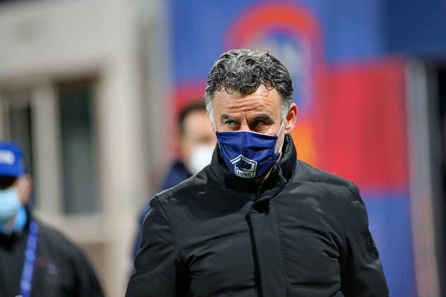(GFCA) vs Fabien GALTIER coach (LOSC) FOOTBALL : GFC Ajaccio vs Lille - Coupe de France - 16es de finale - 07 03 2021 GerardPierlovisi Panoramic 