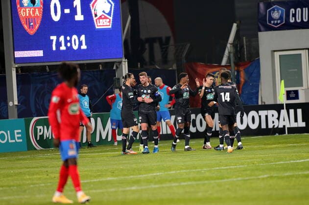 (GFCA) vs Joie Lilloise (LOSC) FOOTBALL : GFC Ajaccio vs Lille - Coupe de France - 16es de finale - 07 03 2021 GerardPierlovisi Panoramic 