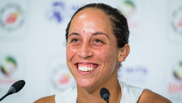 March 8, 2021, DUBAI, UNITED ARAB EMIRATES: Madison Keys of the United States talks to the media after her first round win at the 2021 Dubai Duty Free Tennis Championships WTA, Tennis Damen 1000 tournament DUBAI UNITED ARAB EMIRATES - ZUMAa181 20210308_zaa_a181_117 Copyright: xRobxPrangex