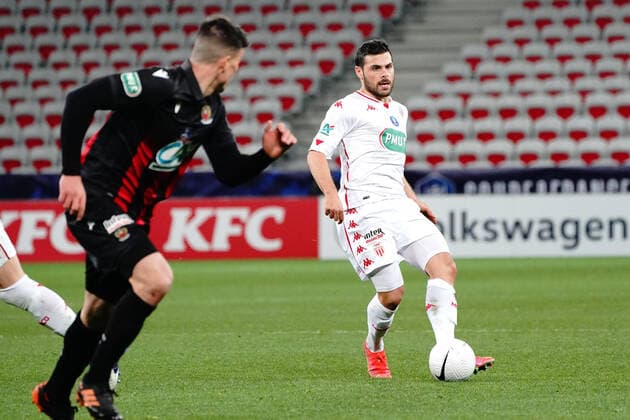 Kevin Volland (AS Monaco) FOOTBALL : OGC Nice vs AS Monaco - 16 eme de finale de coupe de France - Nice - 08 03 2021 NorbertScanella PanoramiC 