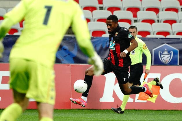 Myziane Maolida (OGC Nice) FOOTBALL : OGC Nice vs AS Monaco - 16 eme de finale de coupe de France - Nice - 08 03 2021 NorbertScanella PanoramiC 