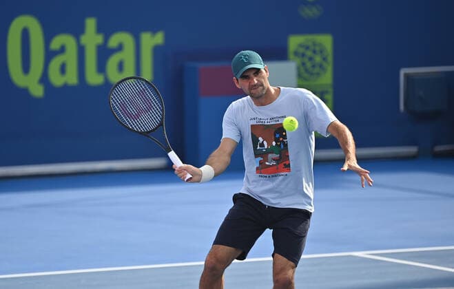 Tennis, ATP Tournament in Doha, Roger Federer