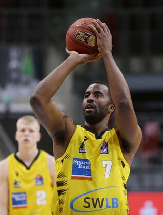 Ludwigsburg , Basketball easyCredit BBL Bundesliga , MHP RIESEN Ludwigsburg vs NINERS Chemnitz , Jamel McLean Riesen